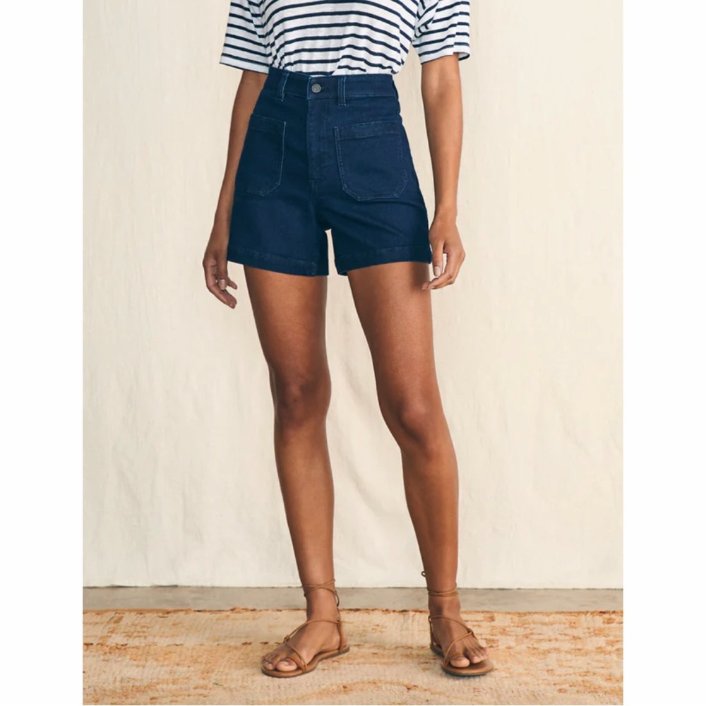 Faherty Stretch Terry Patch Pocket Short - Clermo… - image 1